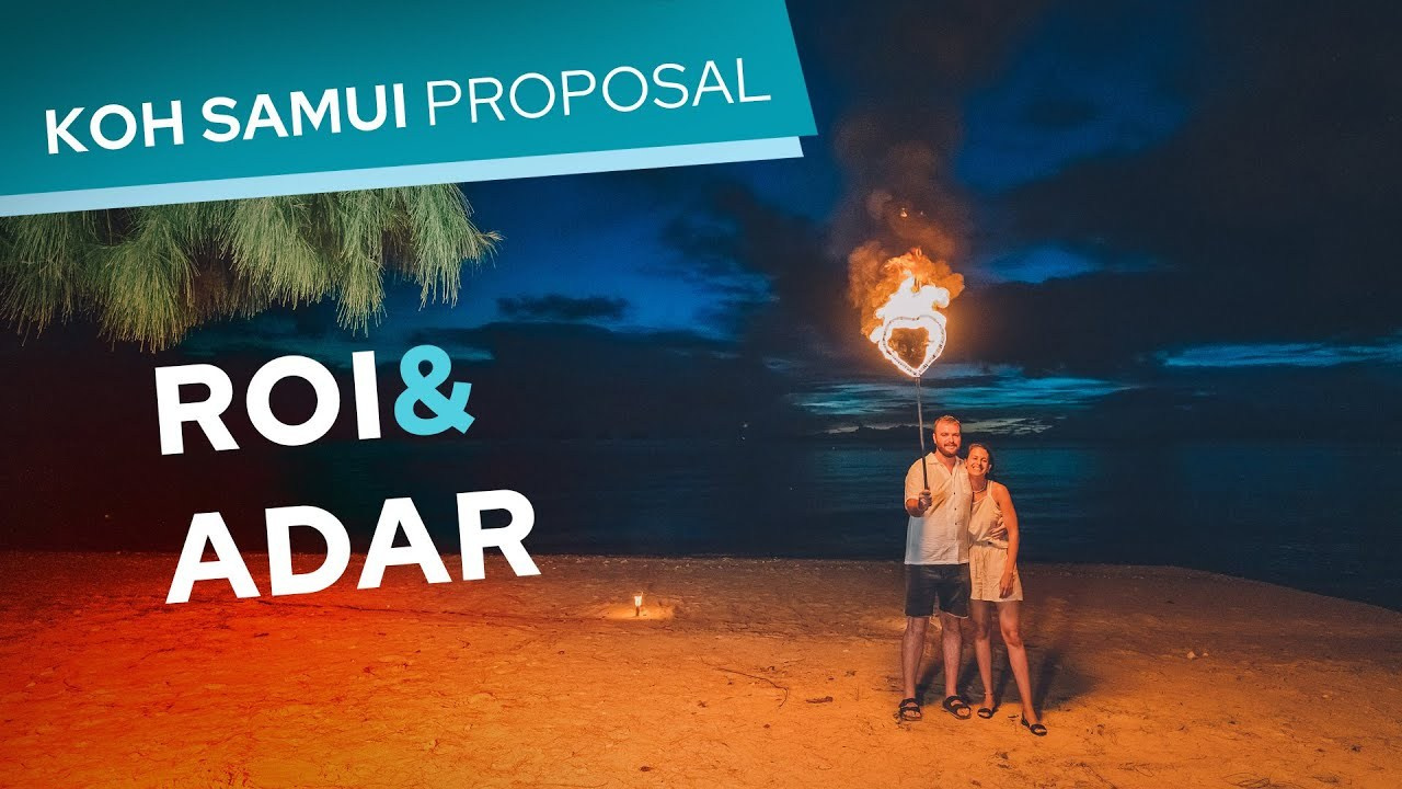 Video. Romantic proposal on Koh Samui, Thailand