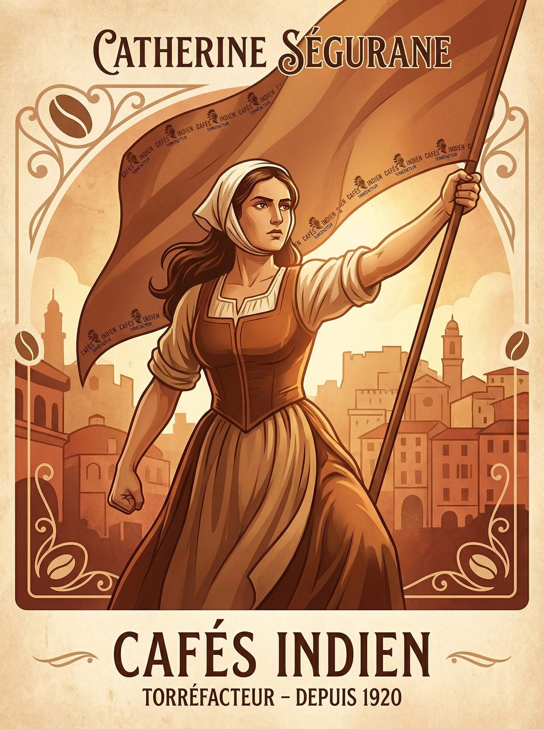 Визуальный стиль и концепция для кофейного бренда Cafés Indien Torréfacteur