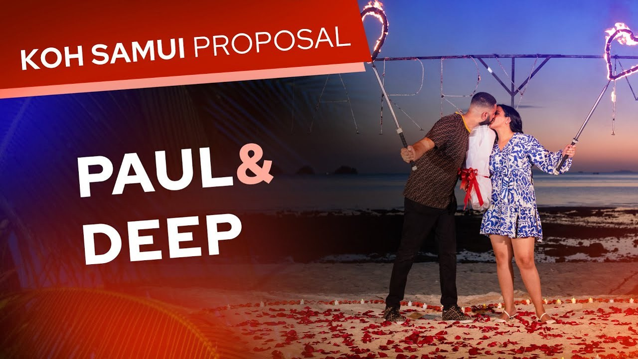 Video. Romantic proposal on Koh Samui, Thailand