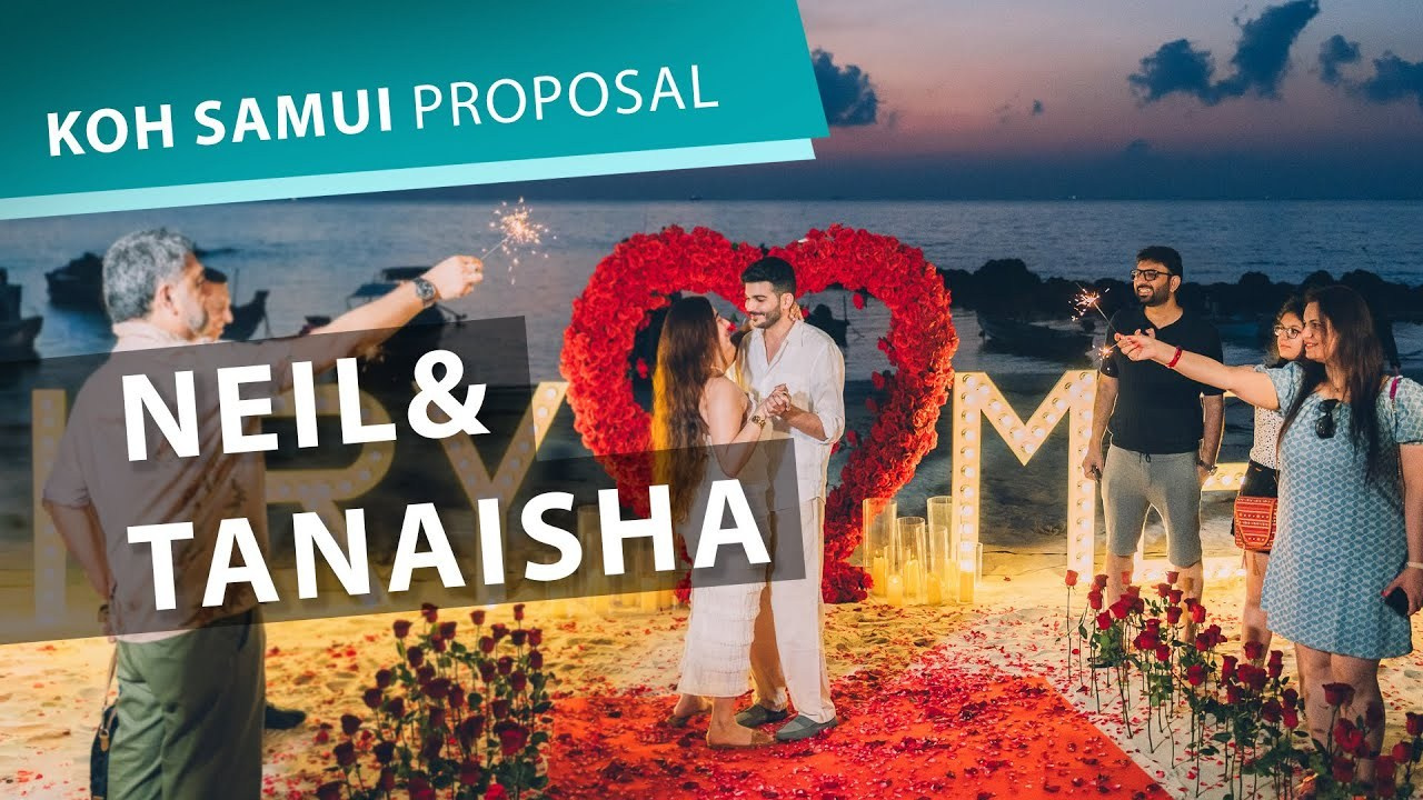 Video. Romantic proposal on Koh Samui, Thailand