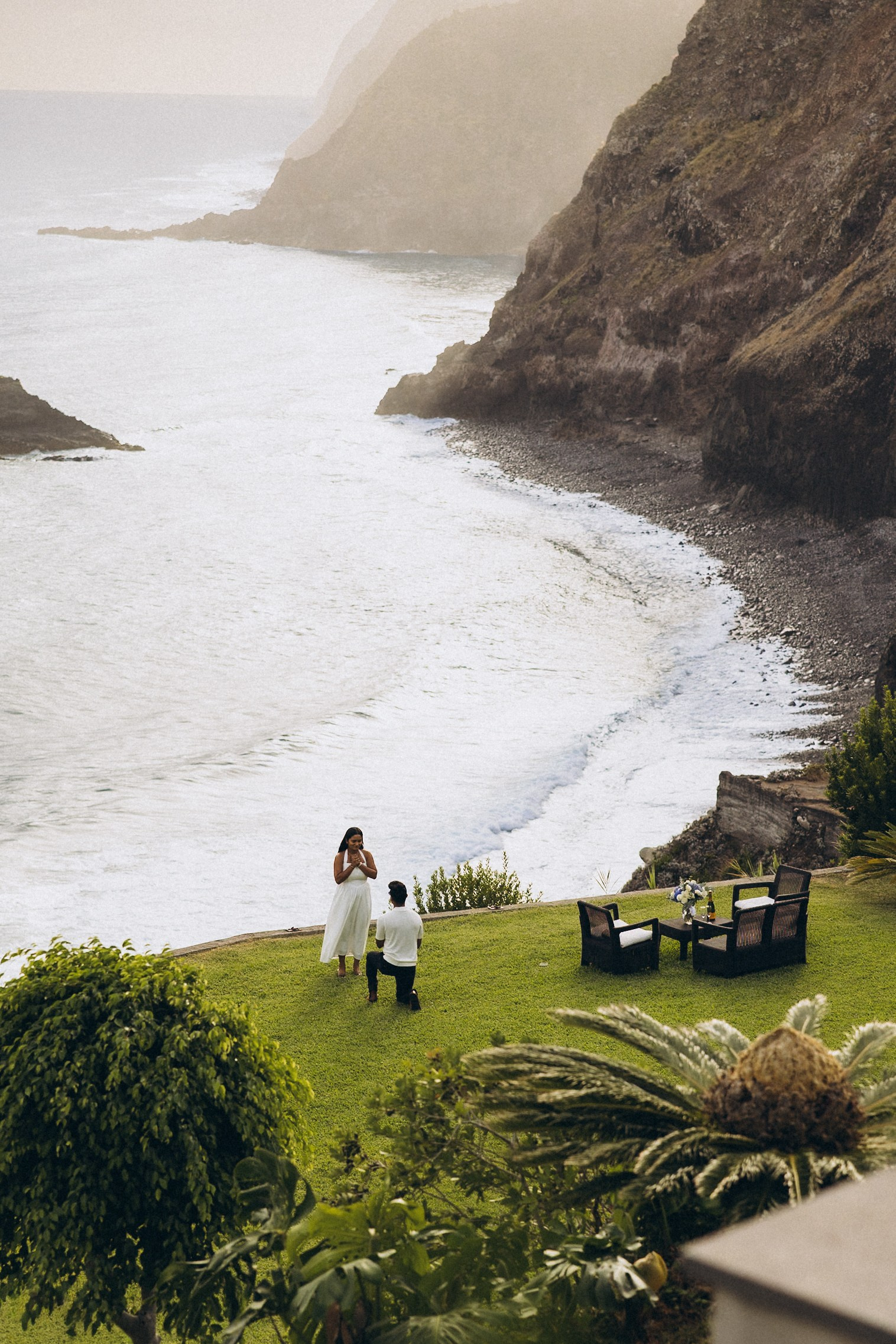 Secret Proposal at São Cristóvão & Seixal Beach Engagement | Madeira Photographer