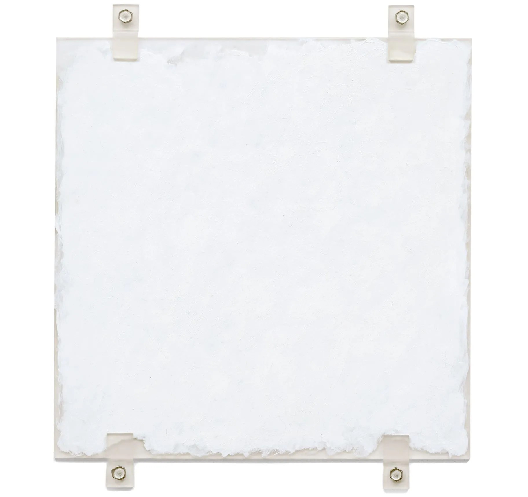 Брам Богарт, «White with White», 1965. Толстый слой белой пастообразной краски на холсте, закреплённый пластиковыми держателями. Классика материальной живописи и группы ZERO. Брам Богарт «White with White» 1965. Густая белая паста на холсте, закреплённая держателями. Классика материальной живописи и группы ZERO, Бельгия. 