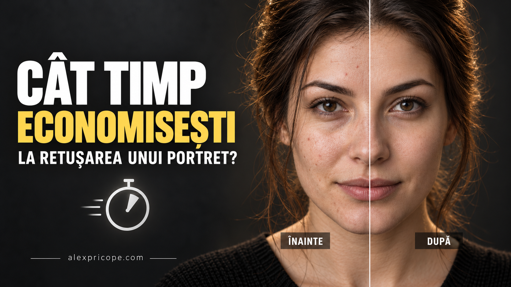 Cât timp economisești la retușarea unui portret?