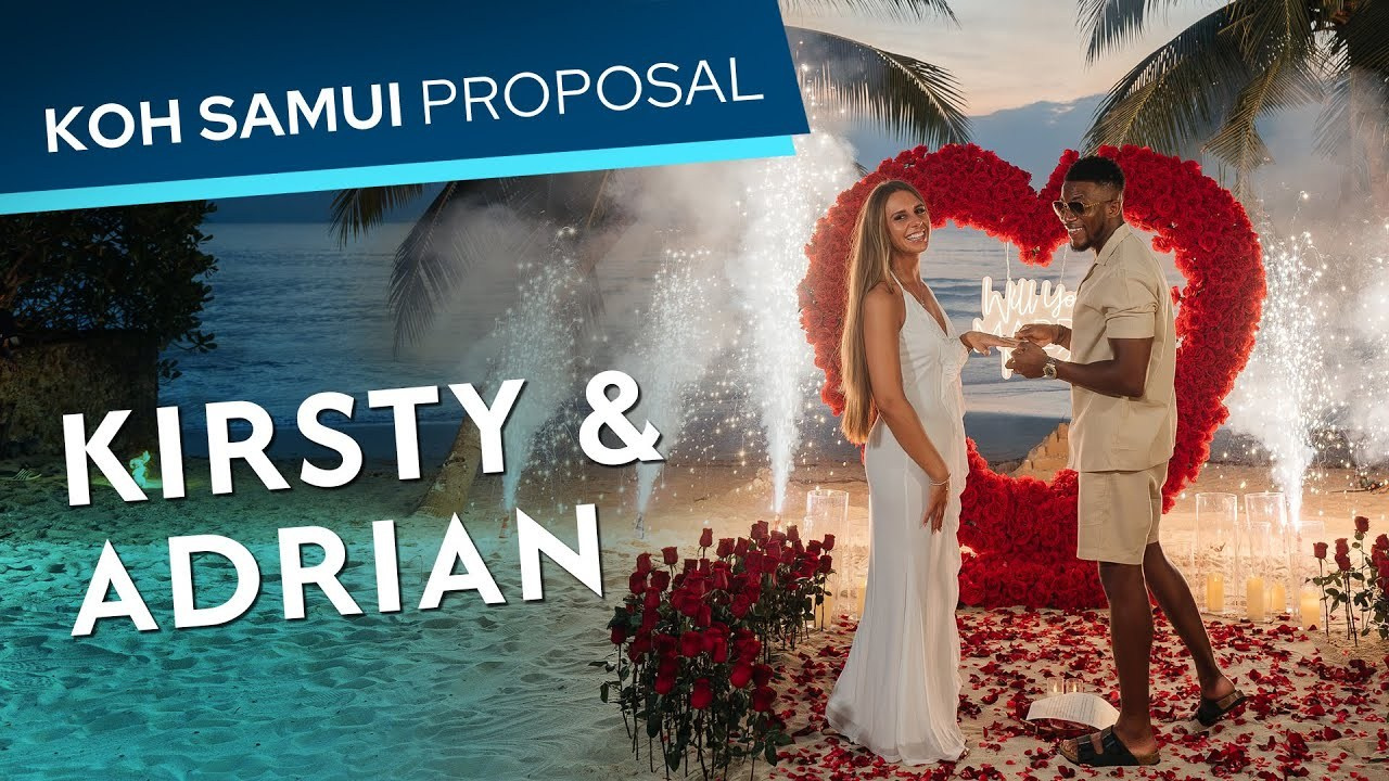 Video. Romantic proposal on Koh Samui, Thailand