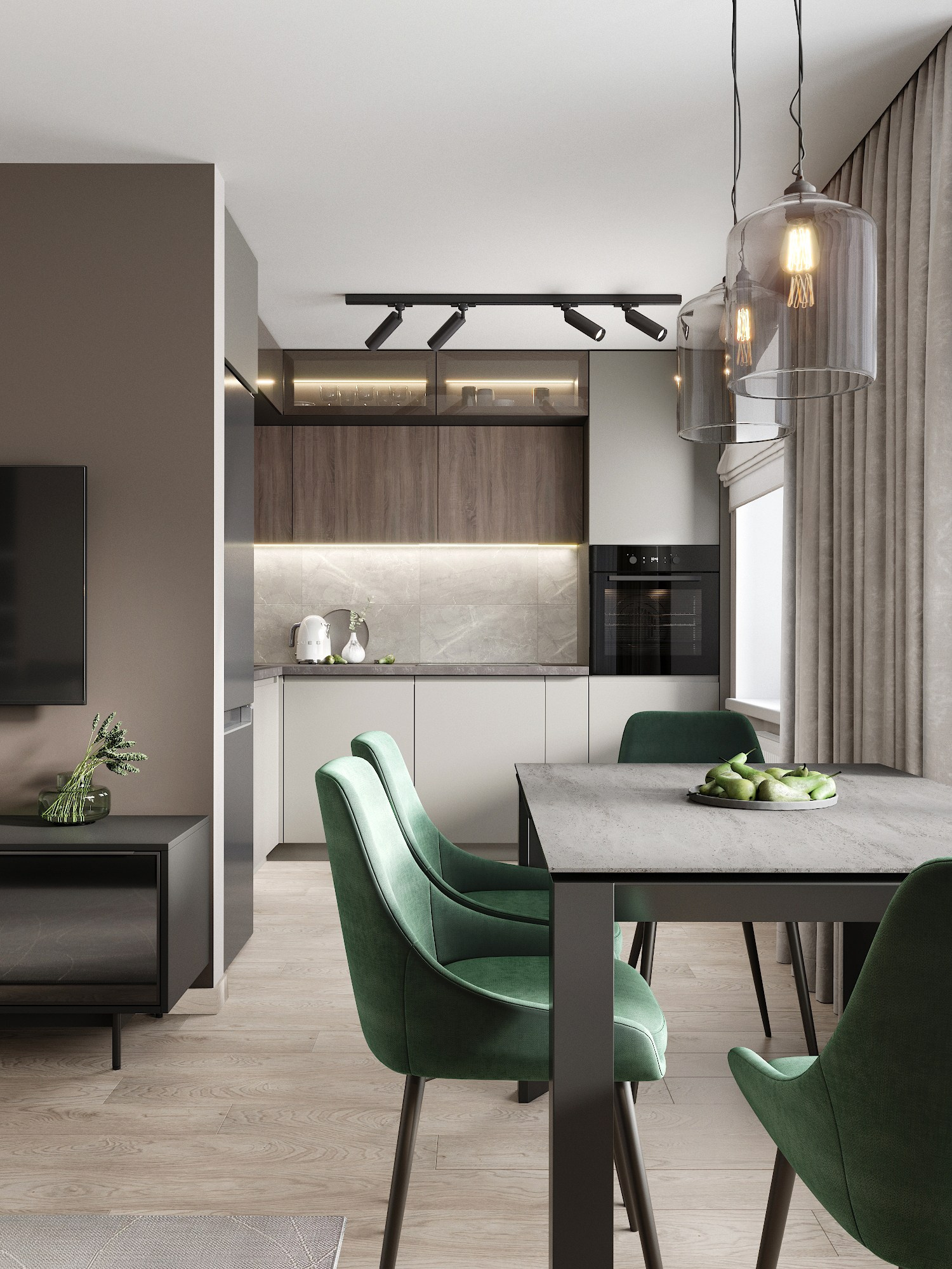 APVIENOTI DIVI DZĪVOKĻI KOSMONAUTU. Ivainteriordesign.com