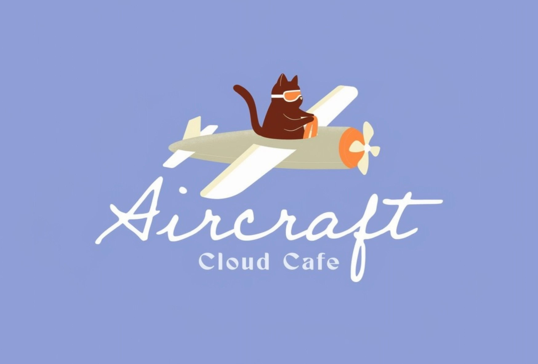 Aircraft Cloud Cafe. Helen Reveur | Illustrator & Brand Designer | Ready-Made & Custom Illustrations