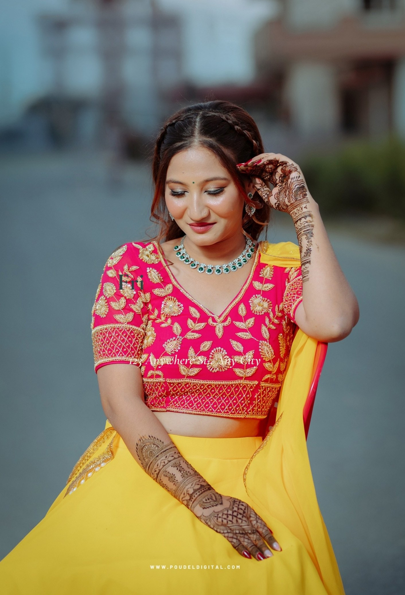 Bride mehndi portrait