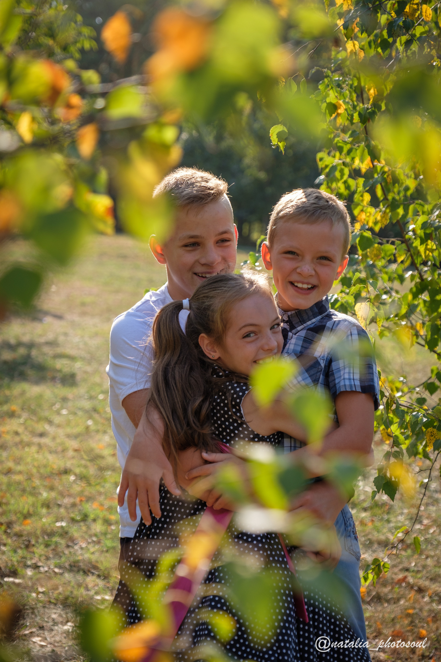 Photo session of Masha and brothers