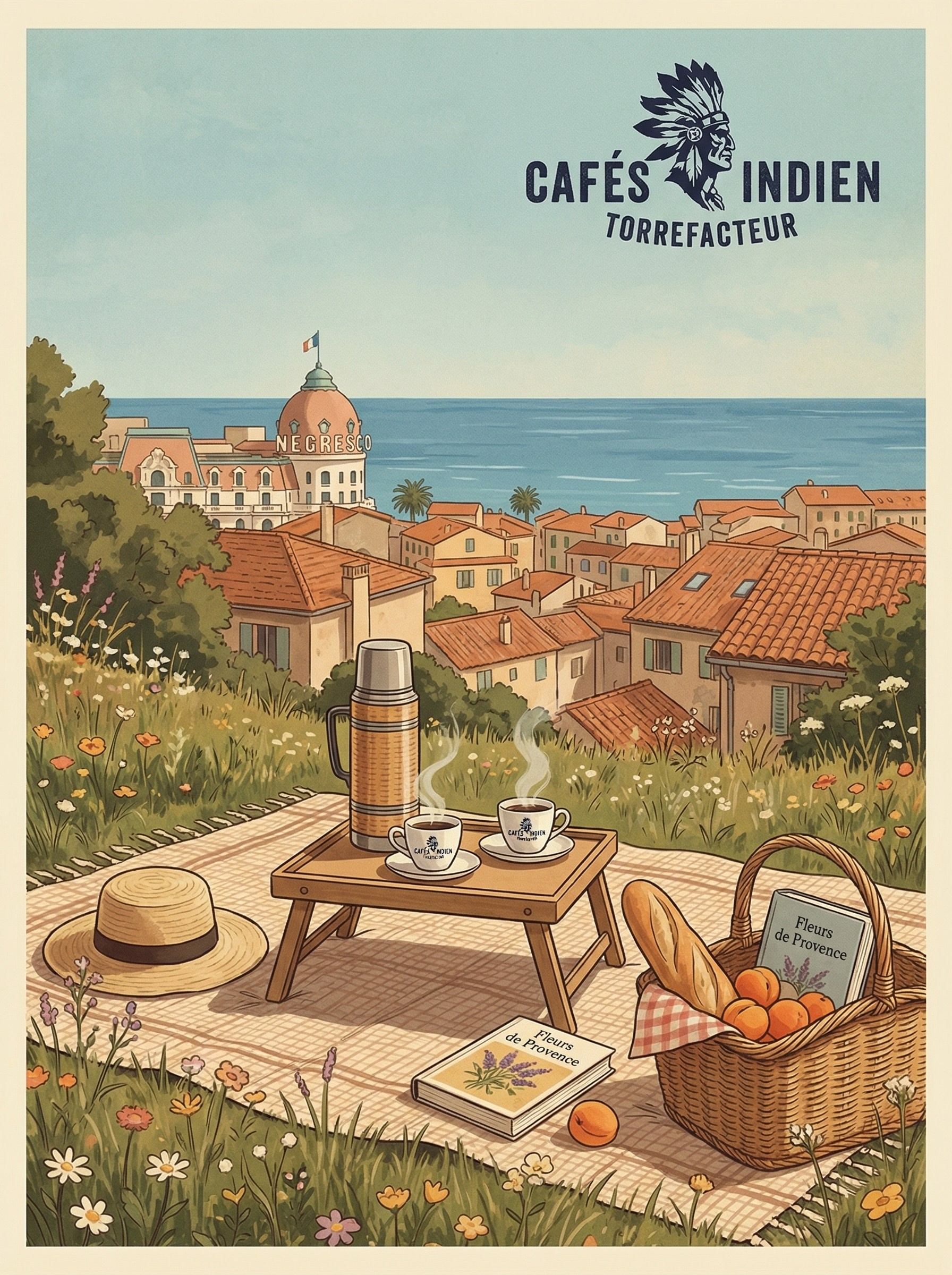 Визуальный стиль и концепция для кофейного бренда Cafés Indien Torréfacteur