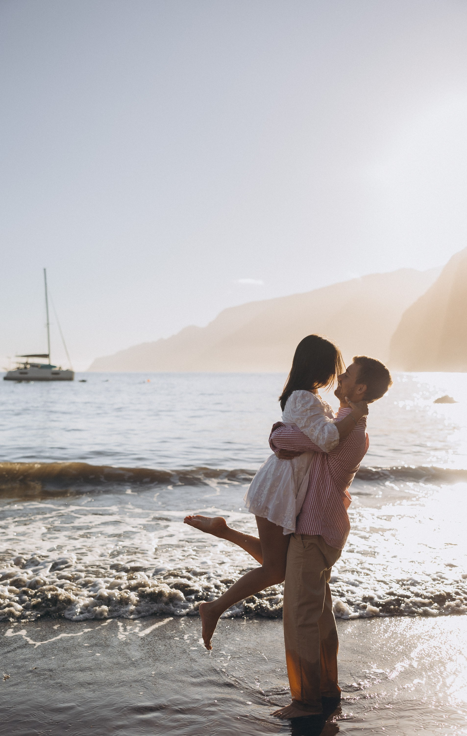 Seixal beach engagement session in Madeira island