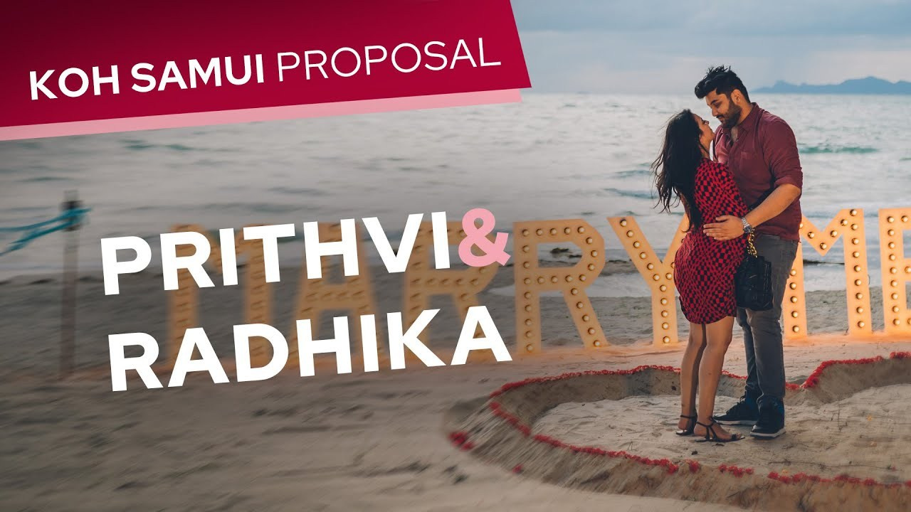 Video. Romantic proposal on Koh Samui, Thailand