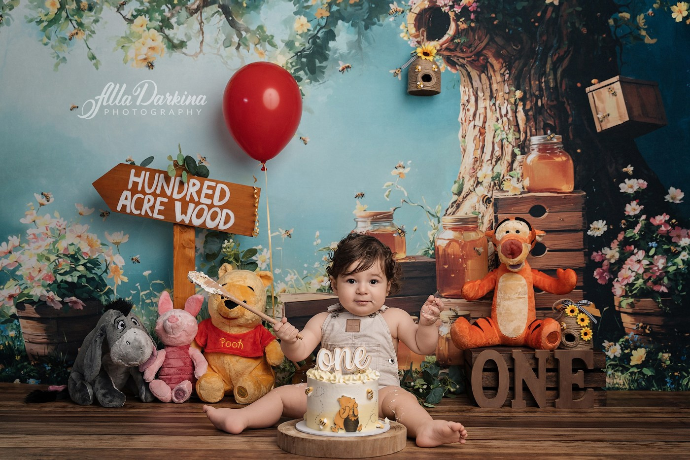 Arta’s “Winnie The Pooh” cake smash session