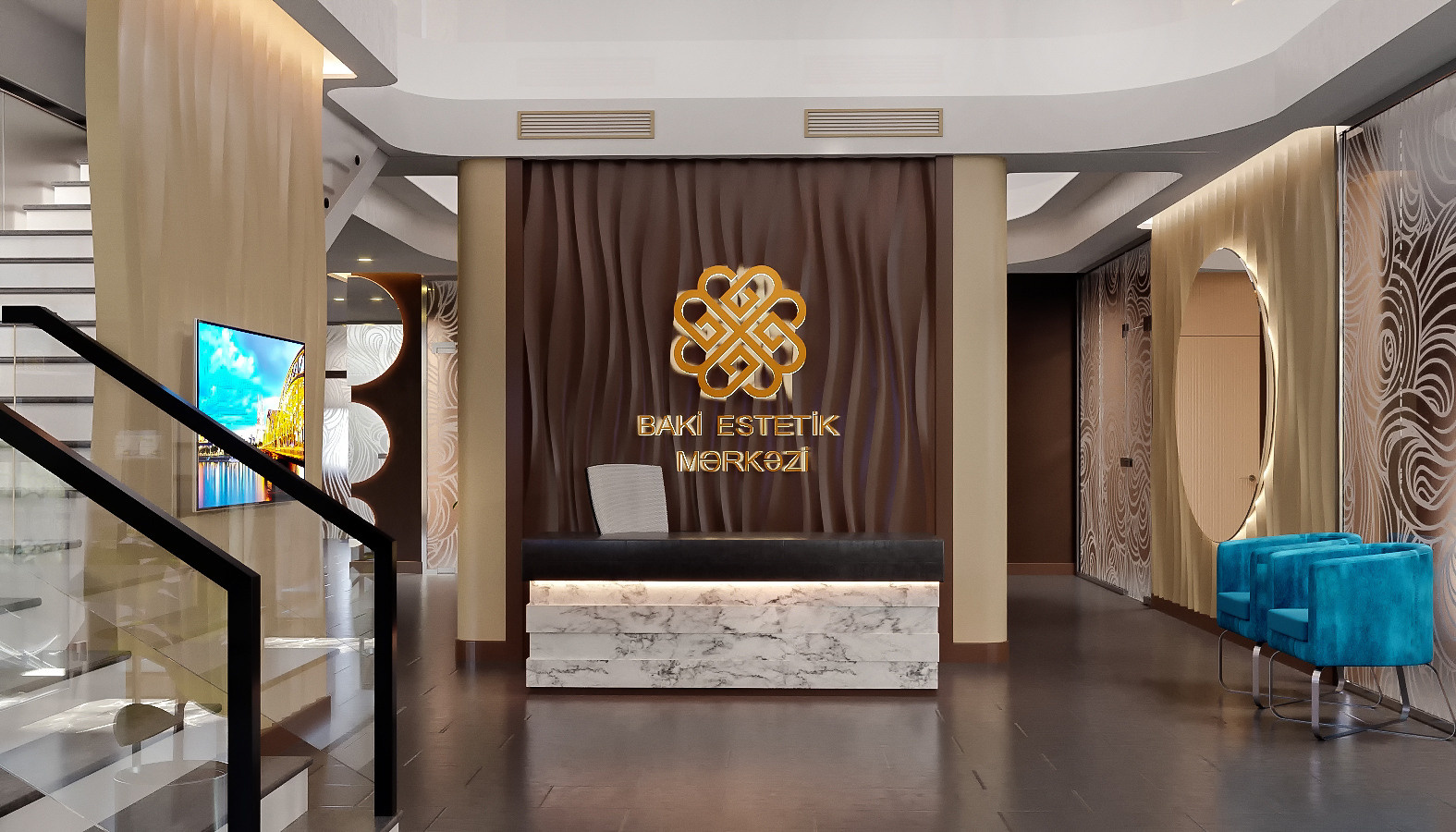 Дизайн — проект частного центра эстетики и косметологии «BAKI ESTETIK MERKEZI»