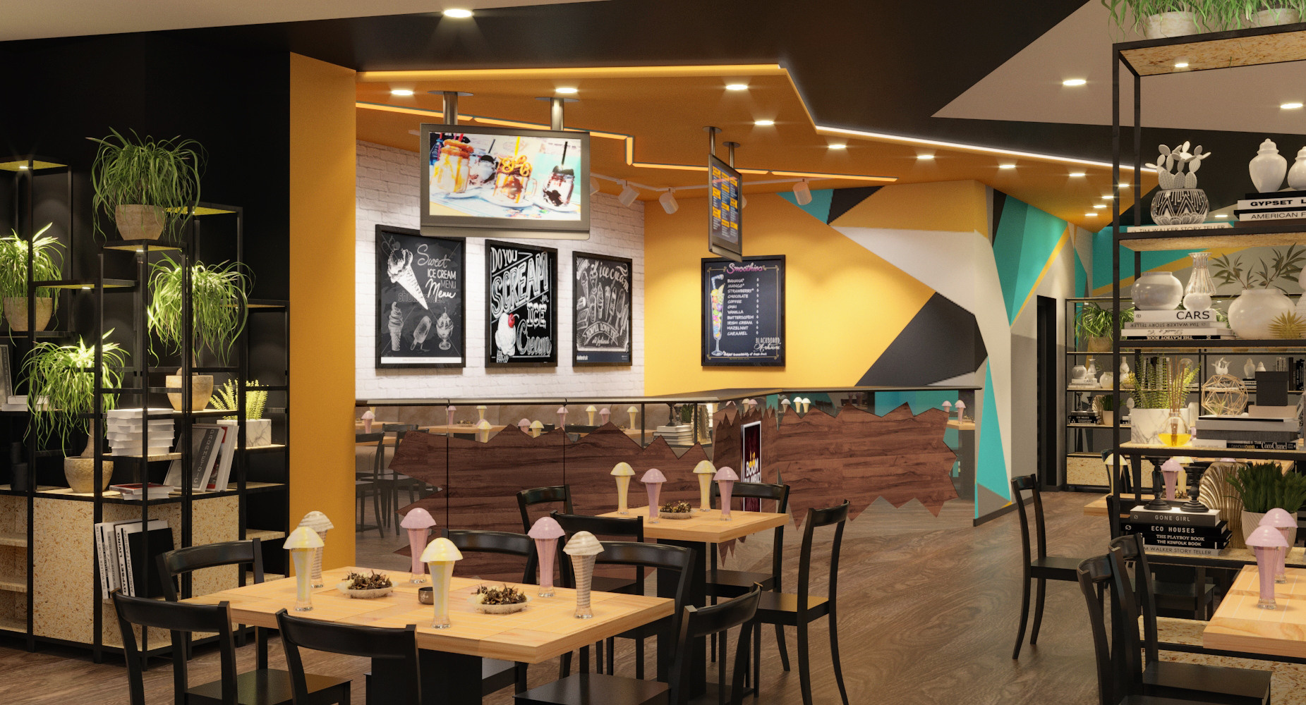 Дизайн — проект лаундж кафе «BUMBALAMBUZ»
