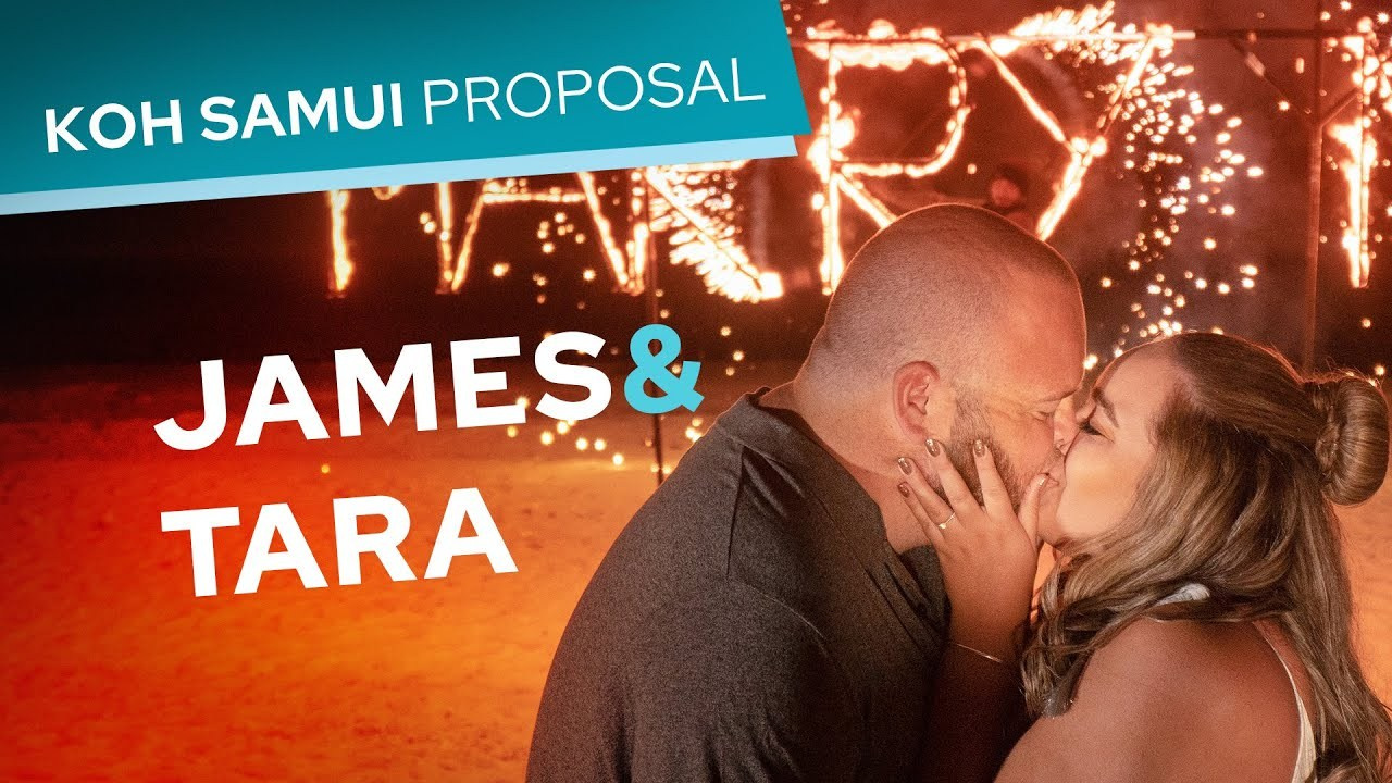 Video. Romantic proposal on Koh Samui, Thailand