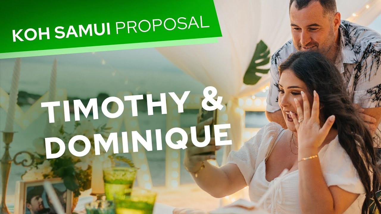 Video. Romantic proposal on Koh Samui, Thailand