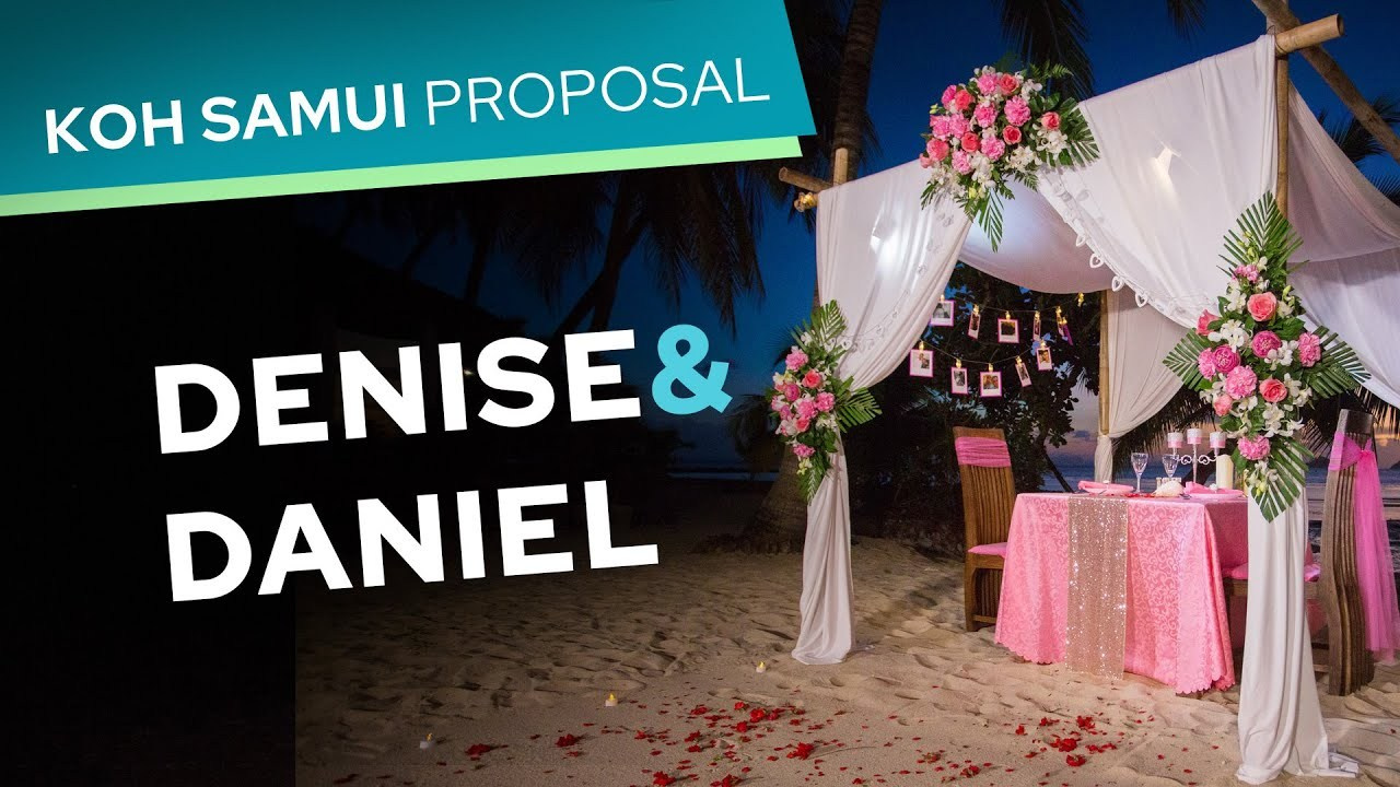 Video. Romantic proposal on Koh Samui, Thailand