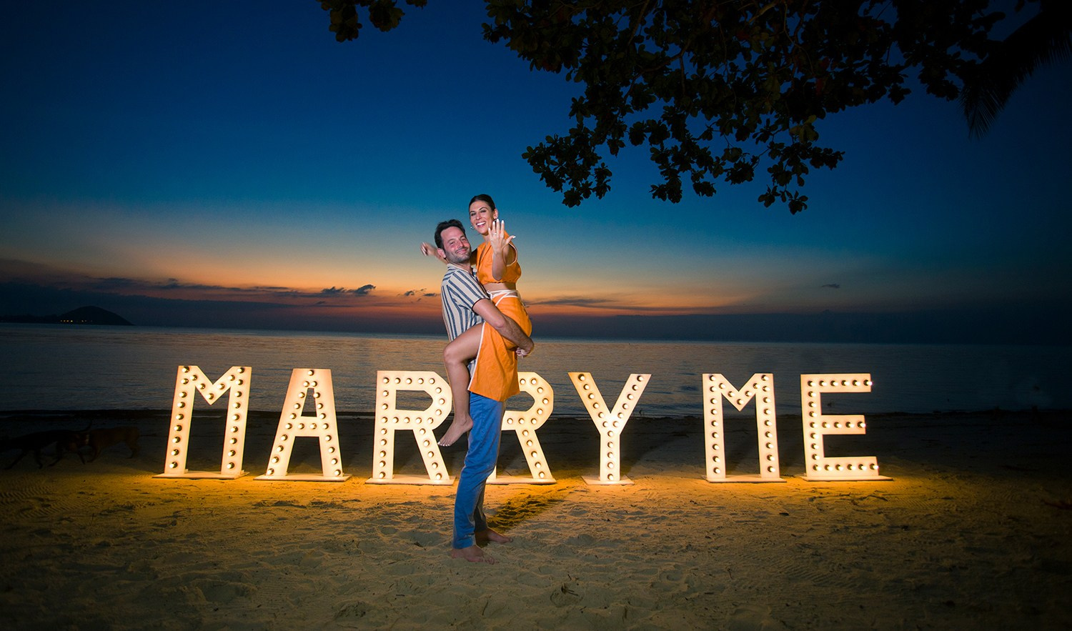Romantic proposal on Koh Samui, Thailand