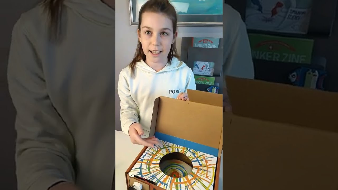 Amazing craft — Spin Art Machine. Kiki-Niki-Cha! Learn, play, and discover with us!