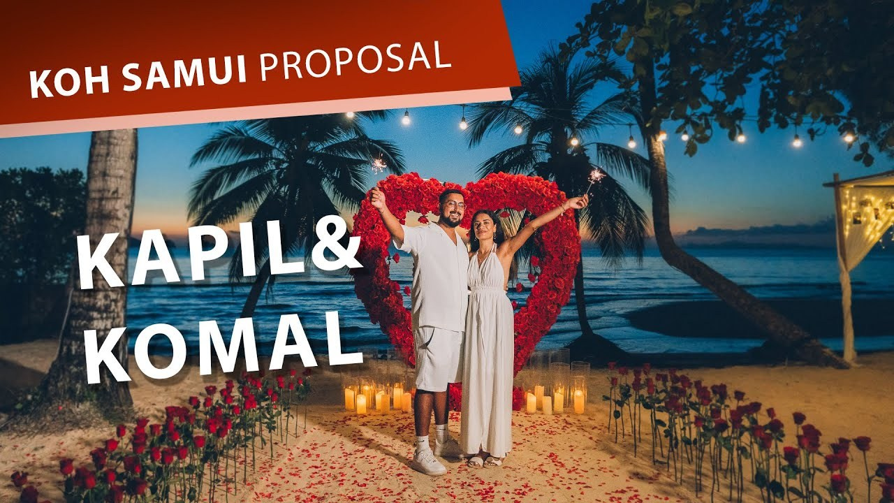 Video. Romantic proposal on Koh Samui, Thailand