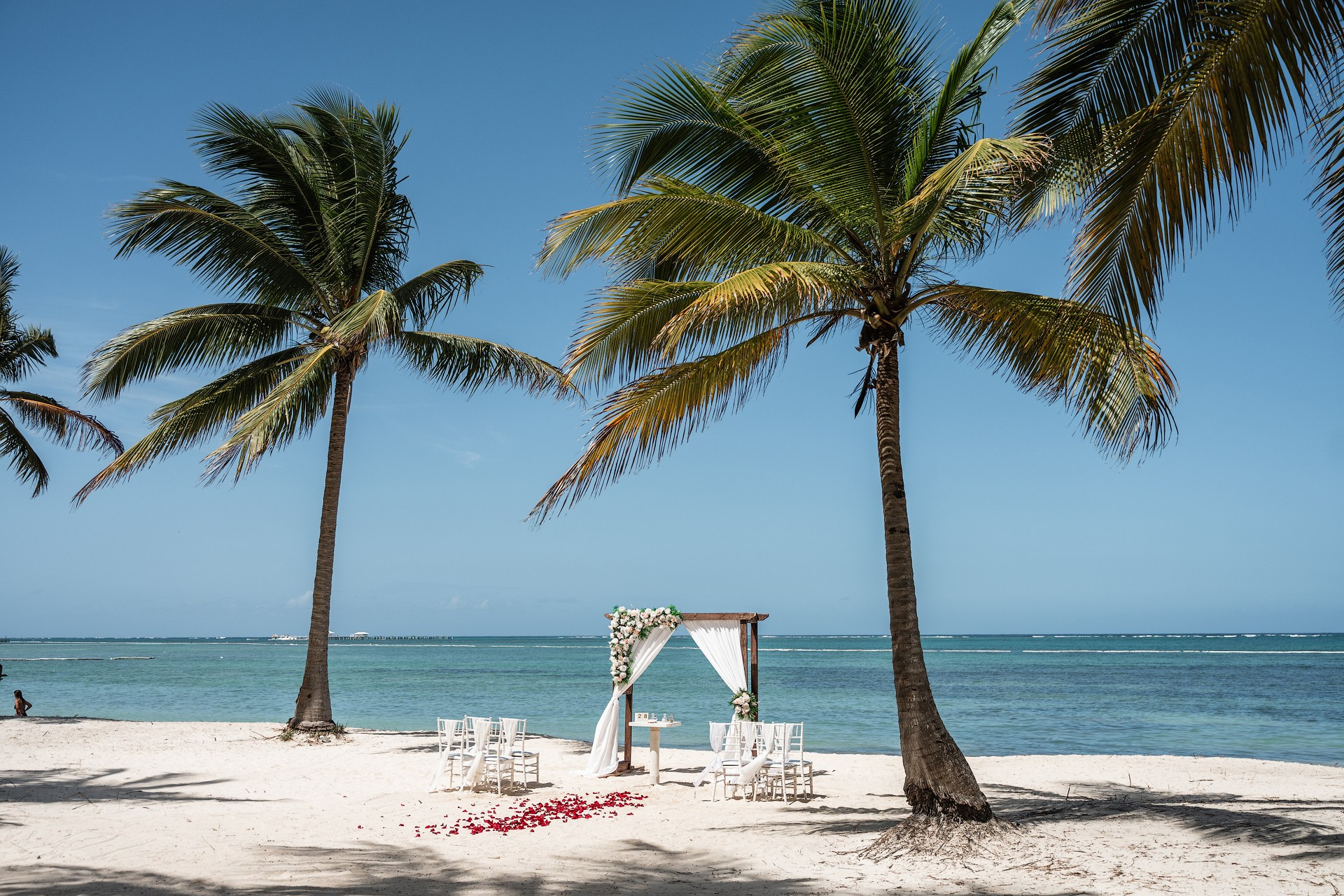 elopement ceremony Punta Cana ocean view romantic setup