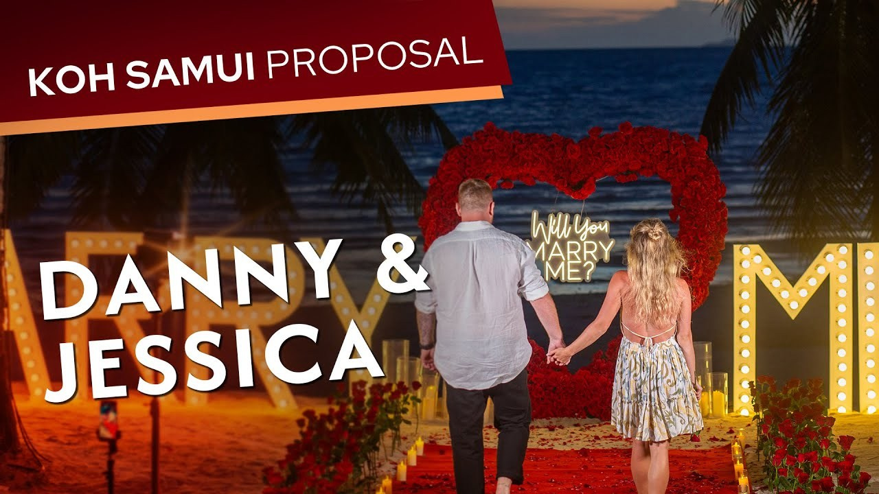 Video. Romantic proposal on Koh Samui, Thailand