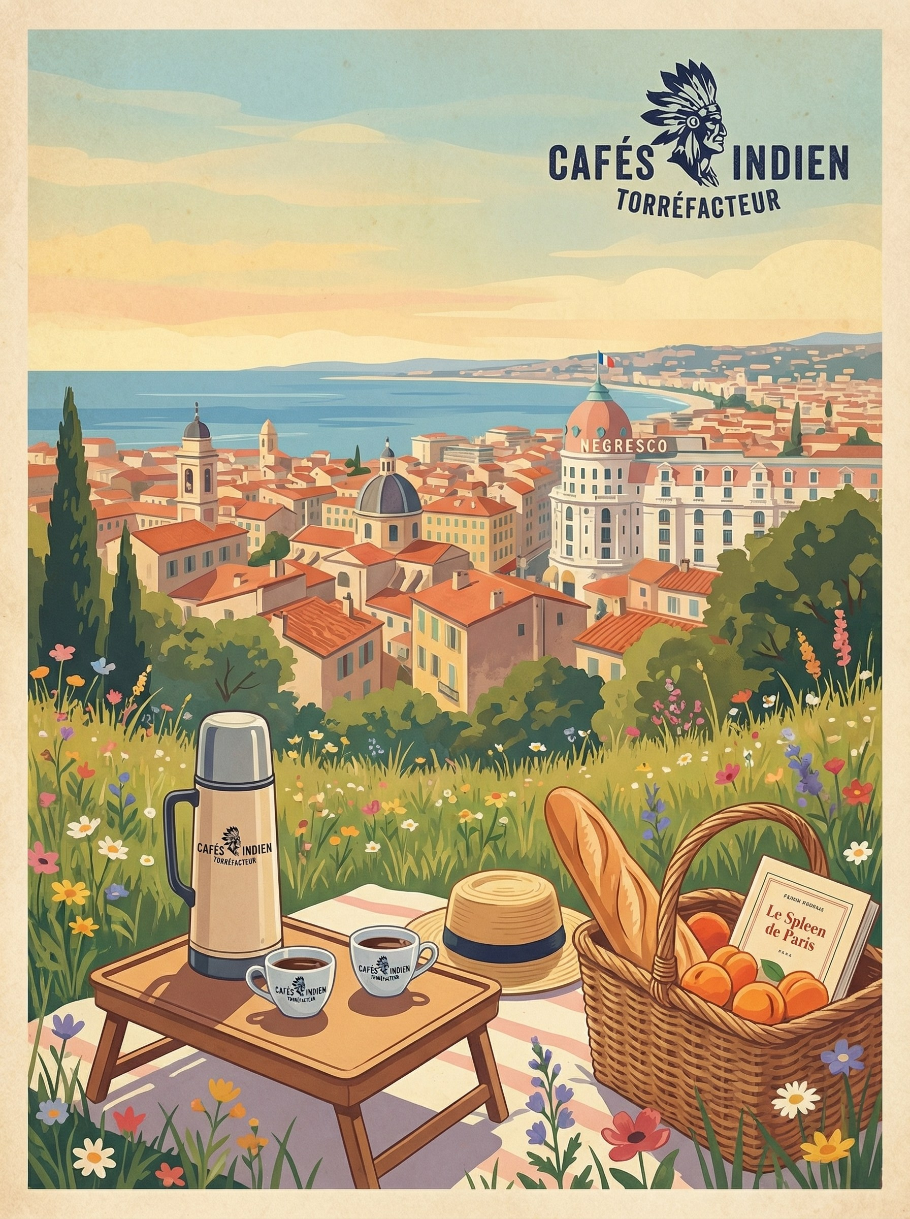 Визуальный стиль и концепция для кофейного бренда Cafés Indien Torréfacteur