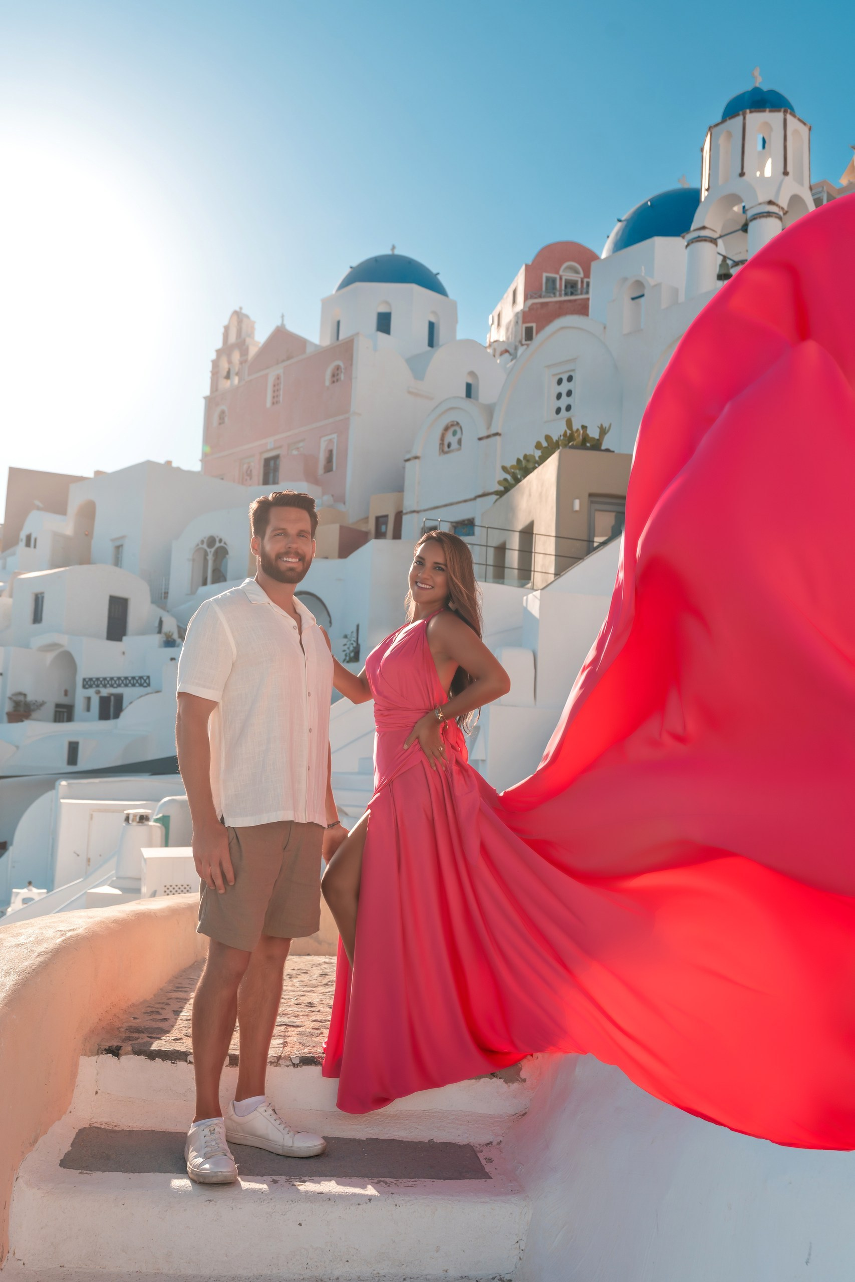 Santorini flying dress reviews photographer & Testimonials | SokoLOVE. Photographer in Santorini SokoLOVE Alex| Flying Dress Santorini