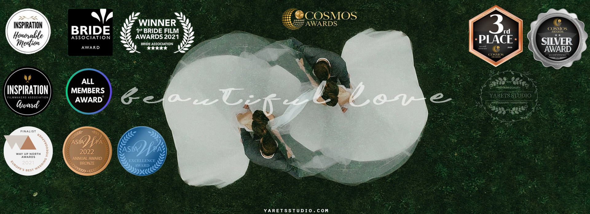 INSPIRATION FILMMAKERS AWARDS. Yarets Studio | Wedding Films & Photography | Worldwide