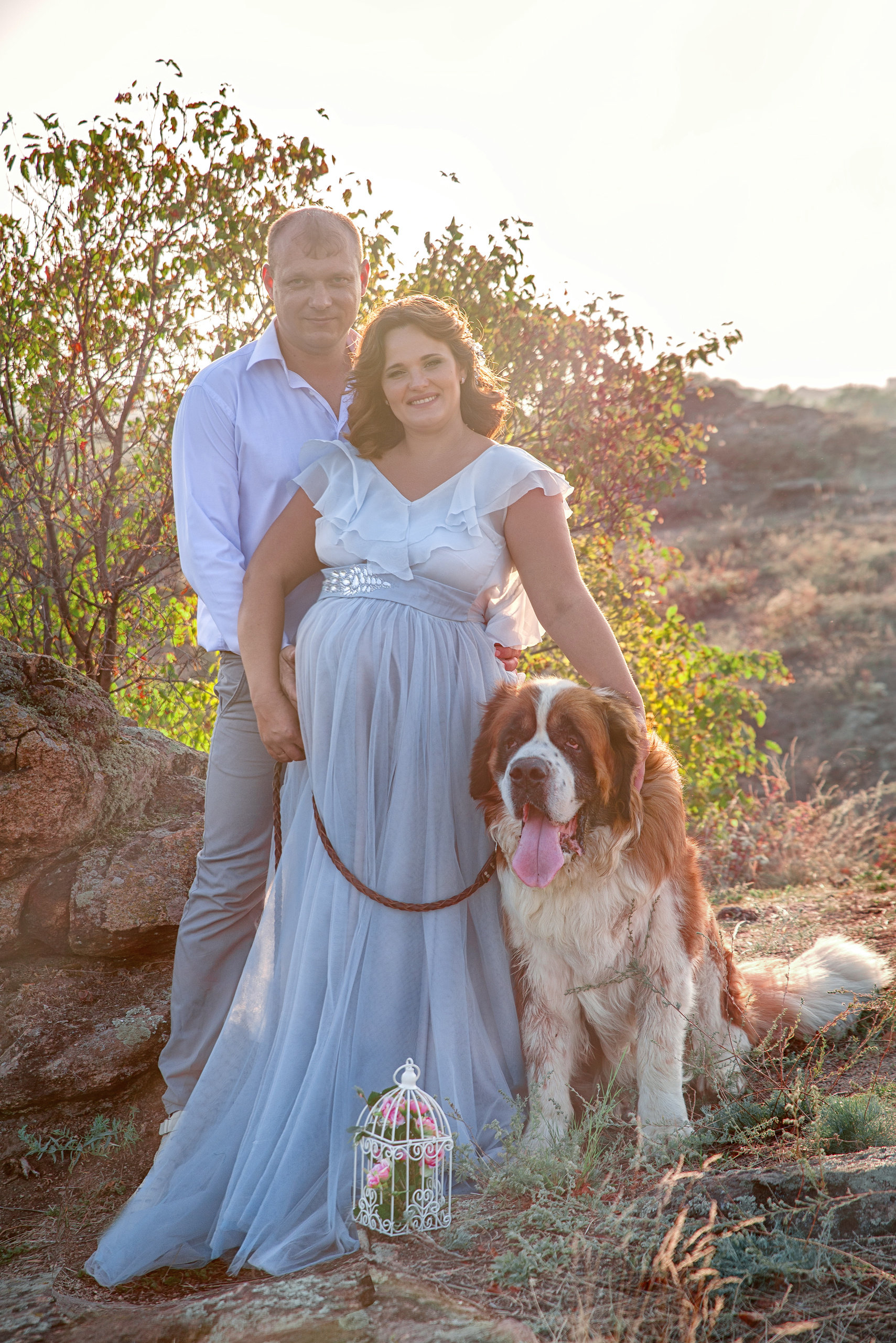 Семья с собакой 