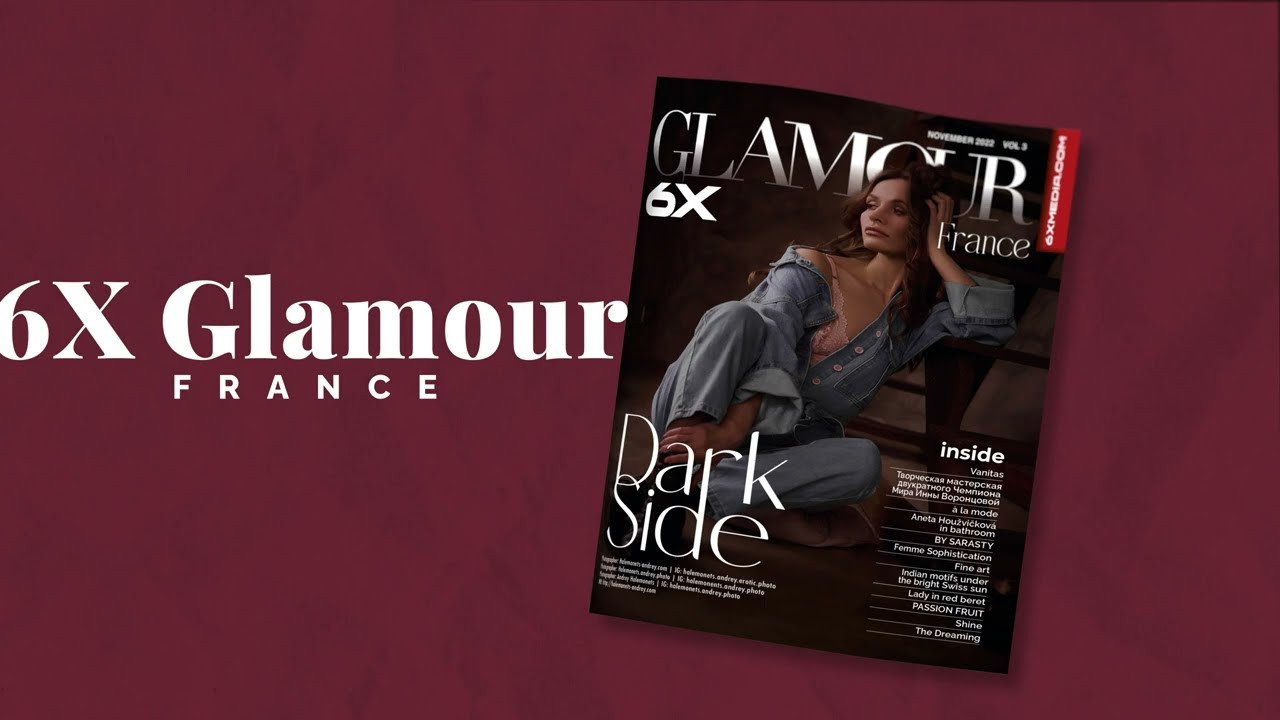 Обложка журнала 6X Glamur France. Профессиональный Фотограф Халемонец Андрей в Кривой Рог Днепр Украина