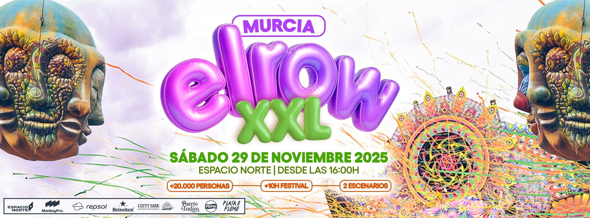 Elrow XXL Murcia 2025 — gran festival de electrónica y espectáculo inmersivo | FOTKAI